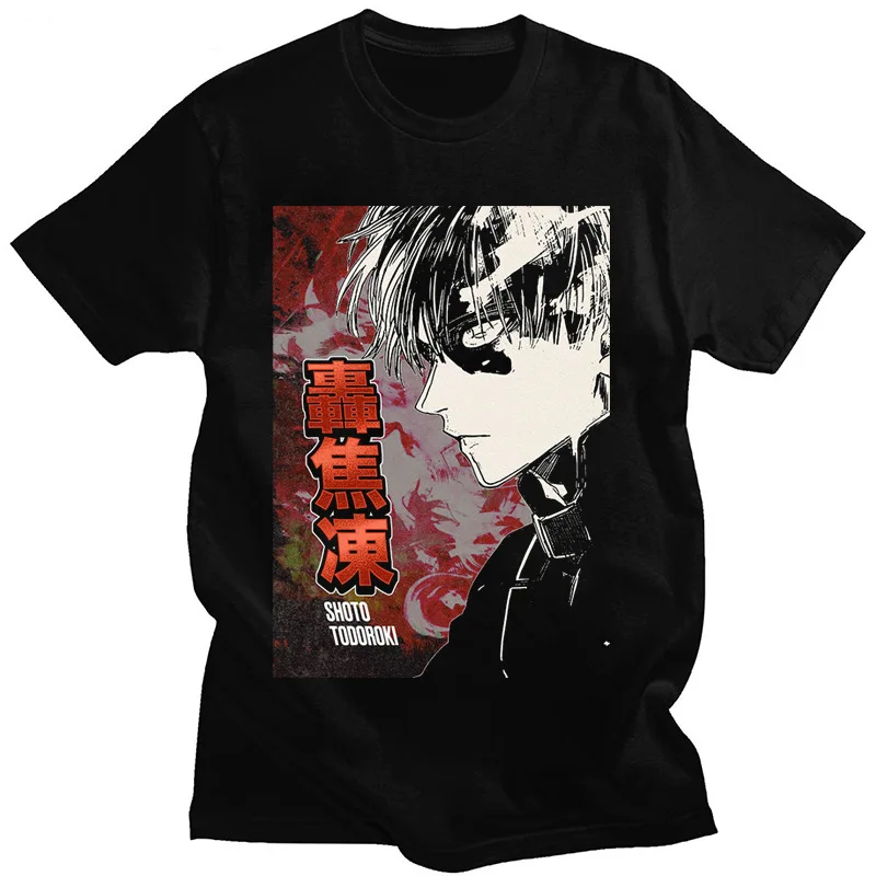 

Women's Streetwear Tops My Hero Academia T-shirt Japanese Anime Print T Shirt Men Clothing Black White Short Sleeve Cartoon Tee