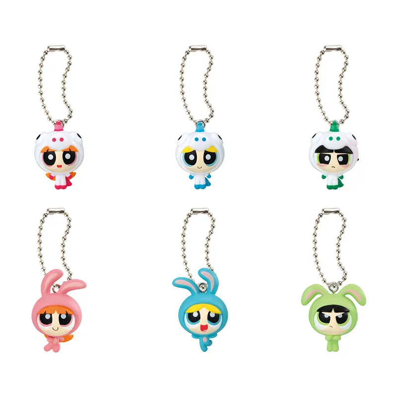 Брелок-подвеска Bandai Powerpuff Girls Blossom в форме единорога и кролика, мини-фигурка Gashapon, украшение для сумки для взрослых коллекционеров (art.: 3920db440433b) - 3920db440433b