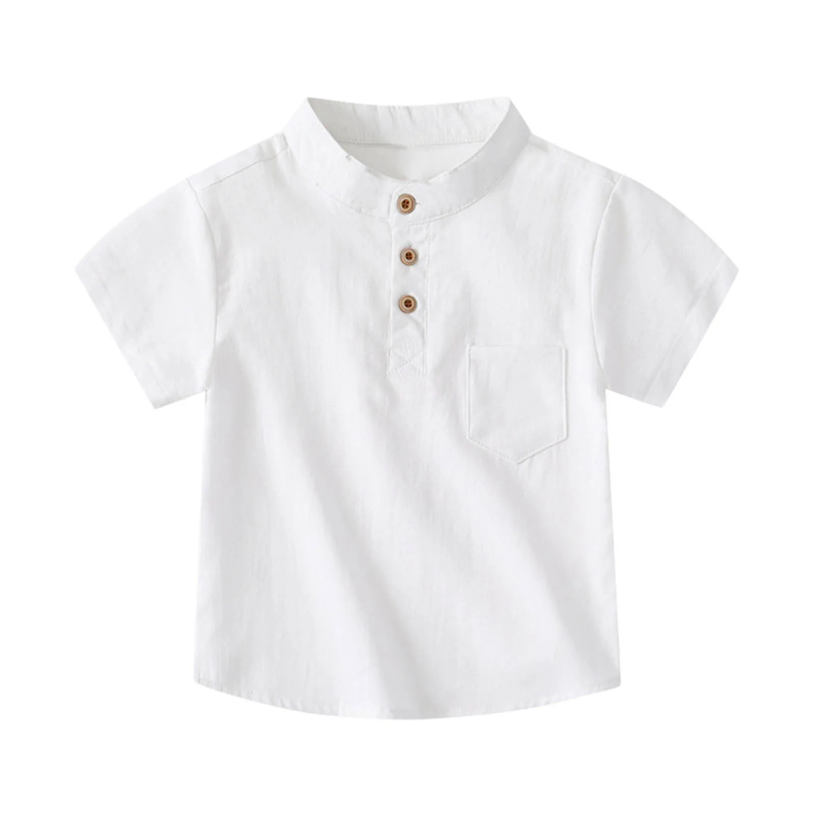 Kids Infant Child Toddler Baby Boys Solid Short Sleeve Pocket T Shirt Blouse Tops Outfits Toddler Boys Muscle Pack