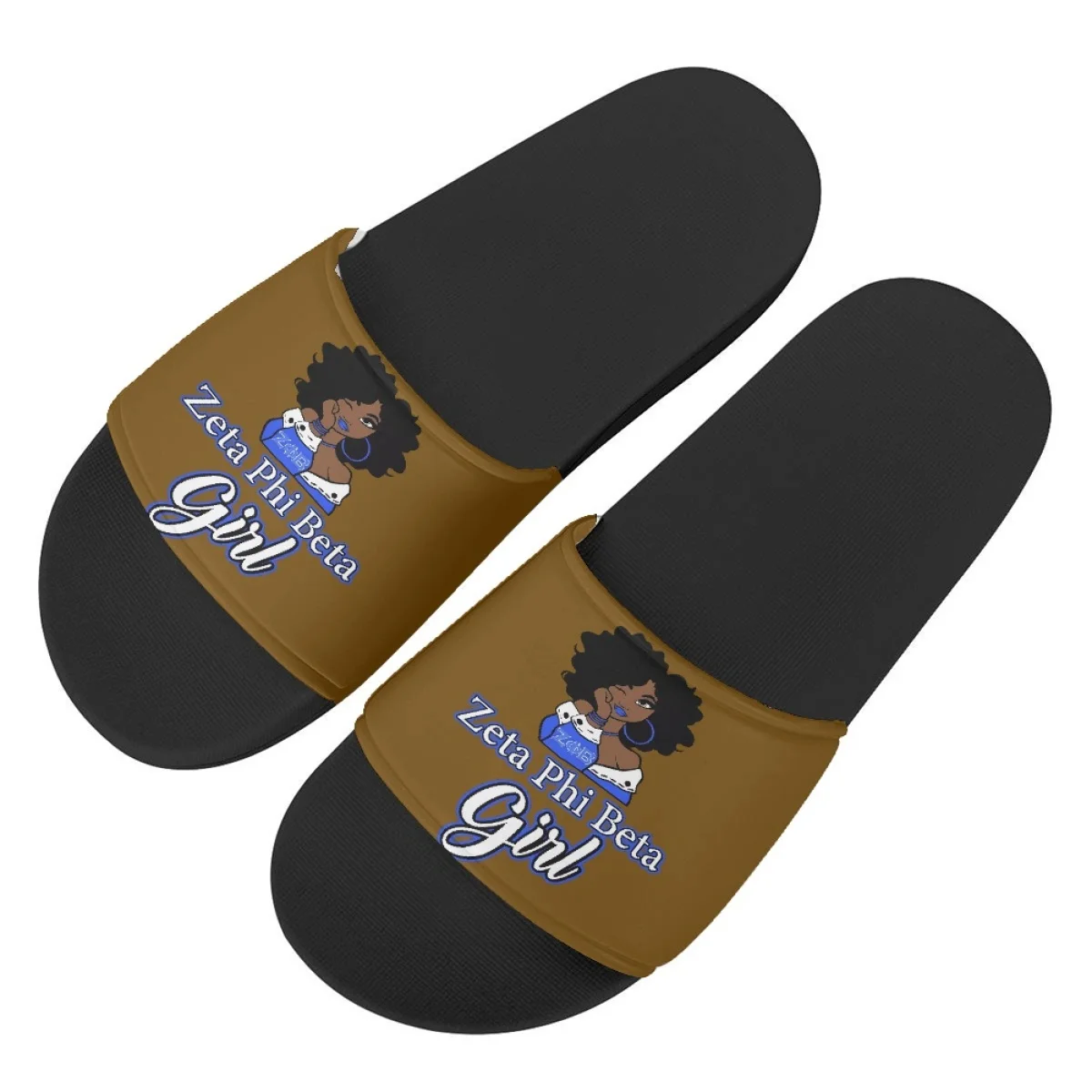 Classic Zeta Phi Beta Slipper Fashion COOL Girl Waterproof Flats for Women Personalized Design Holiday Gift Round Toe Flip-flops