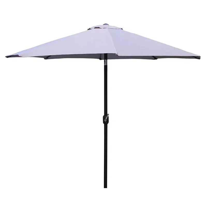 

Aluminium garden sunshade, round 300 cm, light gray fabric