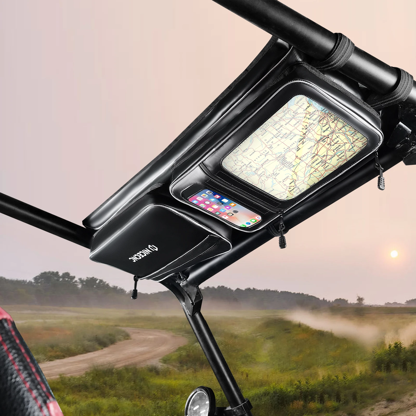 

NICECNC водонепроницаемая верхняя сумка UTV для Polaris RZR XP 1000 RZR S 4 1000 2014-2023 вместительная крыша UTV сумка для хранения инструментов