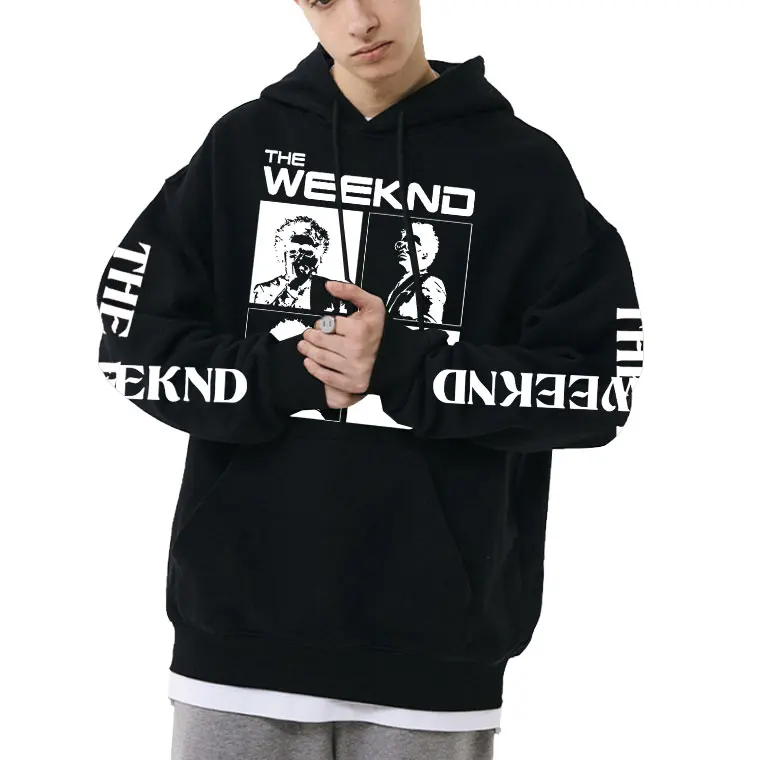 

The Weeknd Dawn FM Graphic Hoodie Men Women Hip Hop Oversized Vintage Sweat Hoodies Men's Fashion Casual Loose Sweatshirt Tops