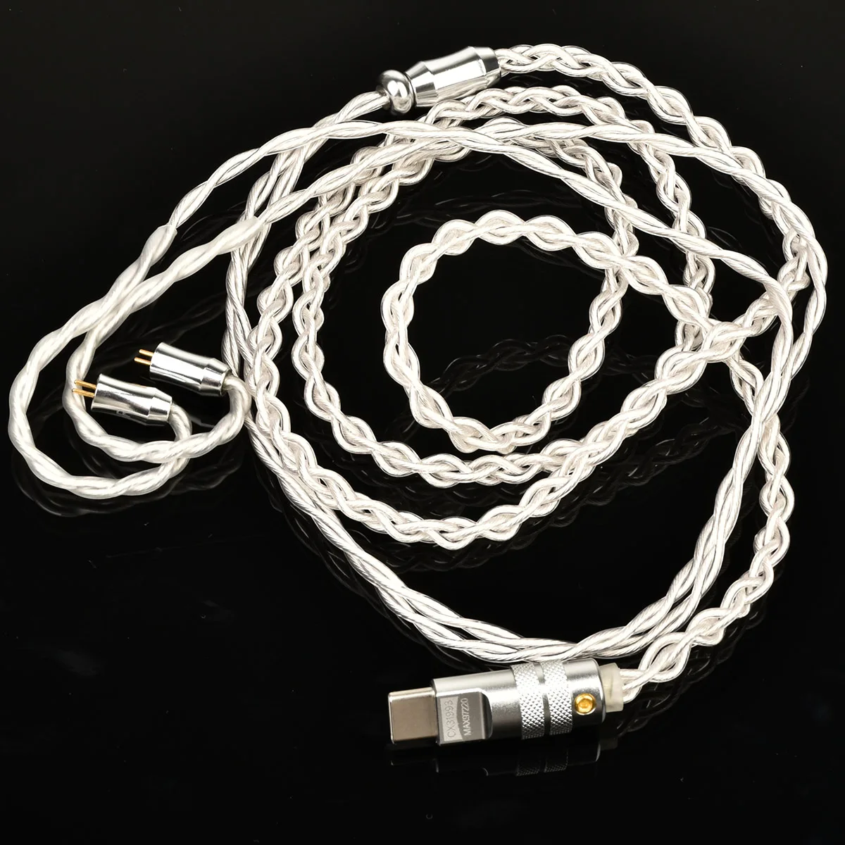 Фото Кабель для наушников Tiandirenhe типа c с CX31993 Max97220 Dual Op Amp DAC 4 Strand Bold Cable Mmcx 0,78 Ie900 IE80 QDC ZSN №5