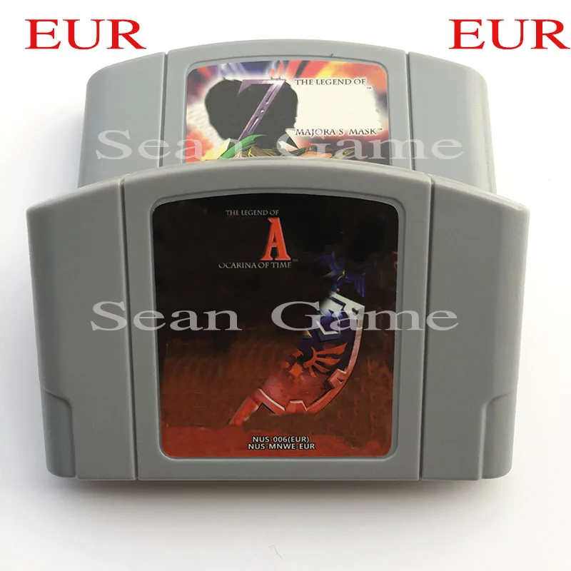 

High EUR PAL Quality Customer Cartridge The Legend of Ocarina OF Time\Majora's Mask Card for 64 Bit Video Game Console