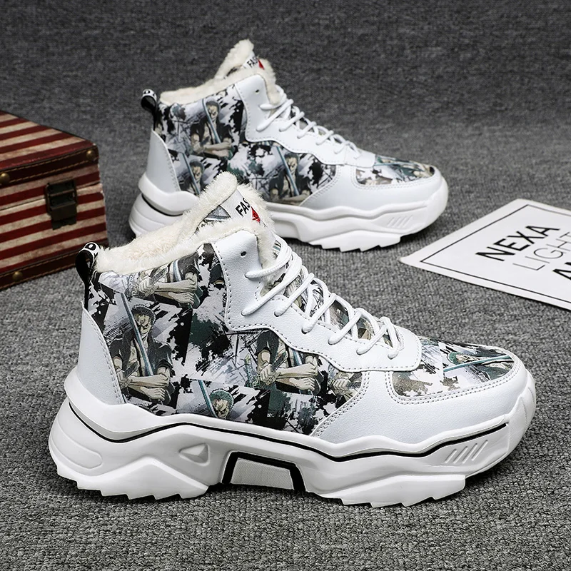 

Мужские хлопковые высокие кроссовки с пиратским Королем из аниме