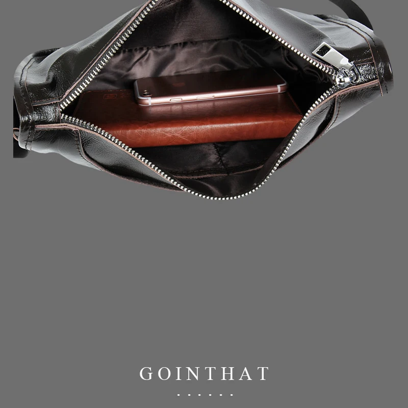 Genuine Leather Men's Multifunction Shoulder Bag Man Crossbody Large Capacity Travel Business Messenger Pack Handbags Outdoor