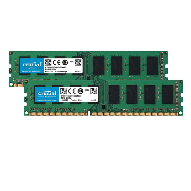 

10Pcs Crucial DDR3 4GB 8GB 1333 1600Mhz Memory Desktop PC3 10600U 12800U 1.5V 240PIN Memoria RAM DIMM