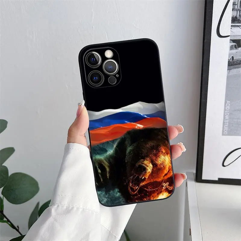 Чехол для телефона с российским флагом СССР iPhone 11 15 Pro Max чехол 14 Plus 13 12 X XS XR 6s 7 8 SE 2020