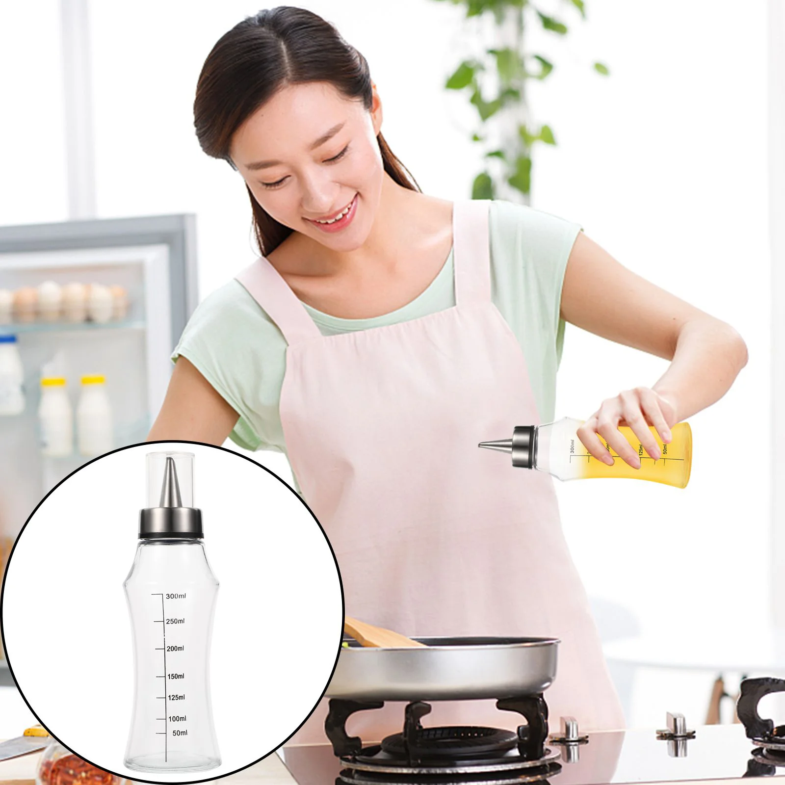 

Oil Vinegar Bottle Dispenser Olive Holder Container Pourer Kitchen Scale Cruets Bottles Cruet Cooking Measurements Jar Gadget