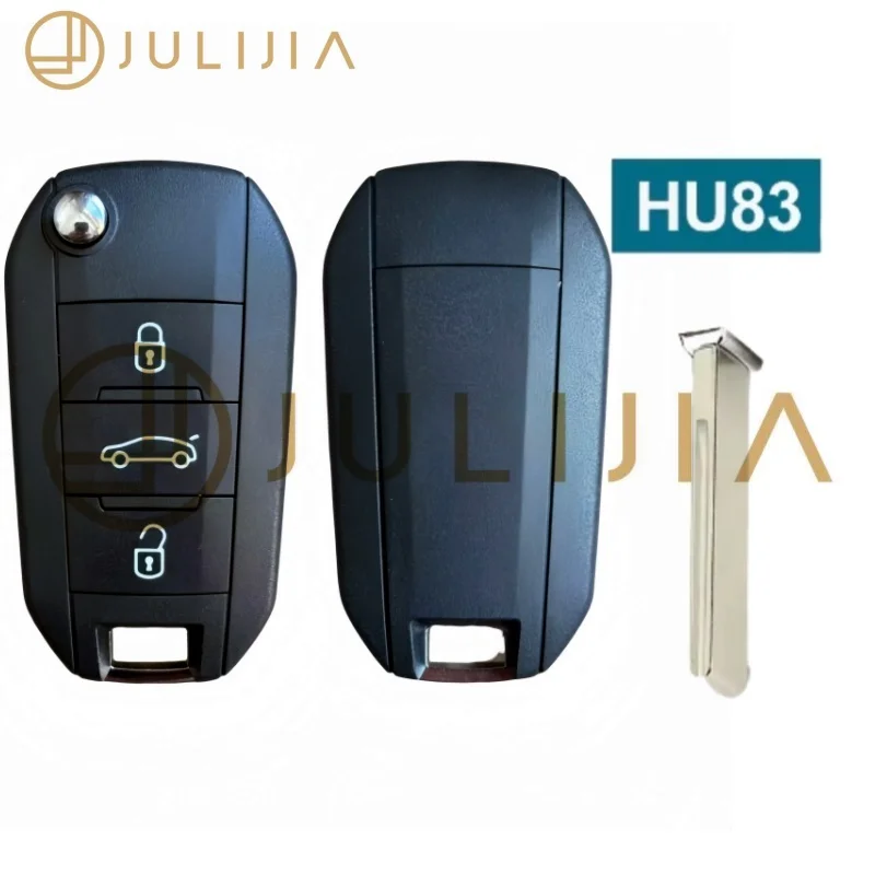 Фото JULIJIA ID46 PCF7941 чип 433 МГц откидной автомобильный дистанционный ключ для Peugeot 208 2008 301 308 508 5008 Citroen C2 C3 C4-Cactus C-Elysee №4