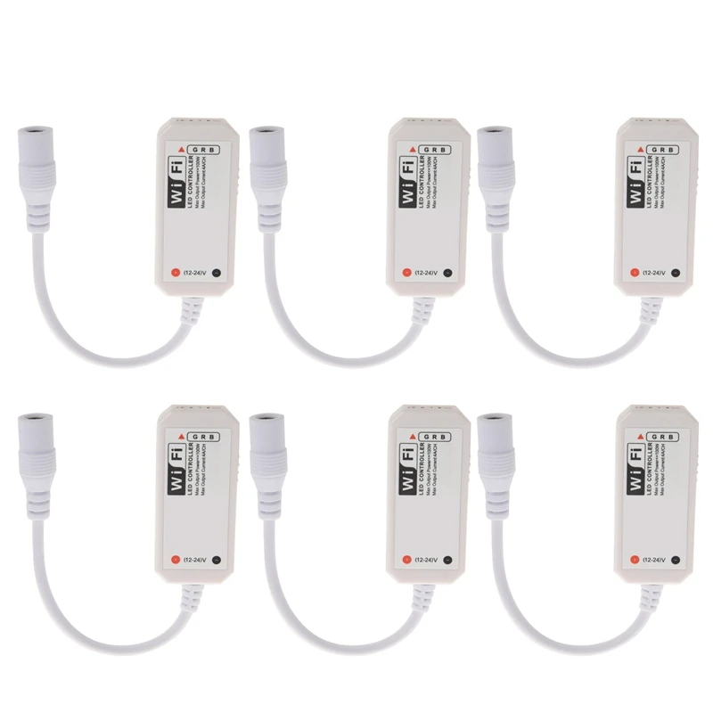 

New 6X LED WiFi Remote Controller Works with Alexa/Google Home Voice Control for 5050/3528 RGB LED Strip Lights Change