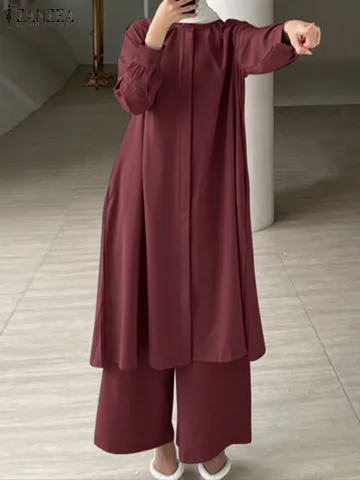 Женский костюм-блузка с длинным рукавом, в мусульманском стиле