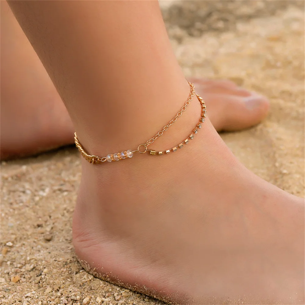 

Simple Charm Female Anklets Barefoot Crochet Sandals Foot Jewelry Leg New Anklets On Foot Ankle Bracelets For Women Leg Chain
