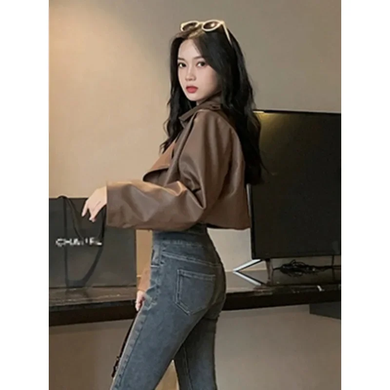 2024 весна-осень новинка во французском стиле элегантная мотоциклетная куртка из