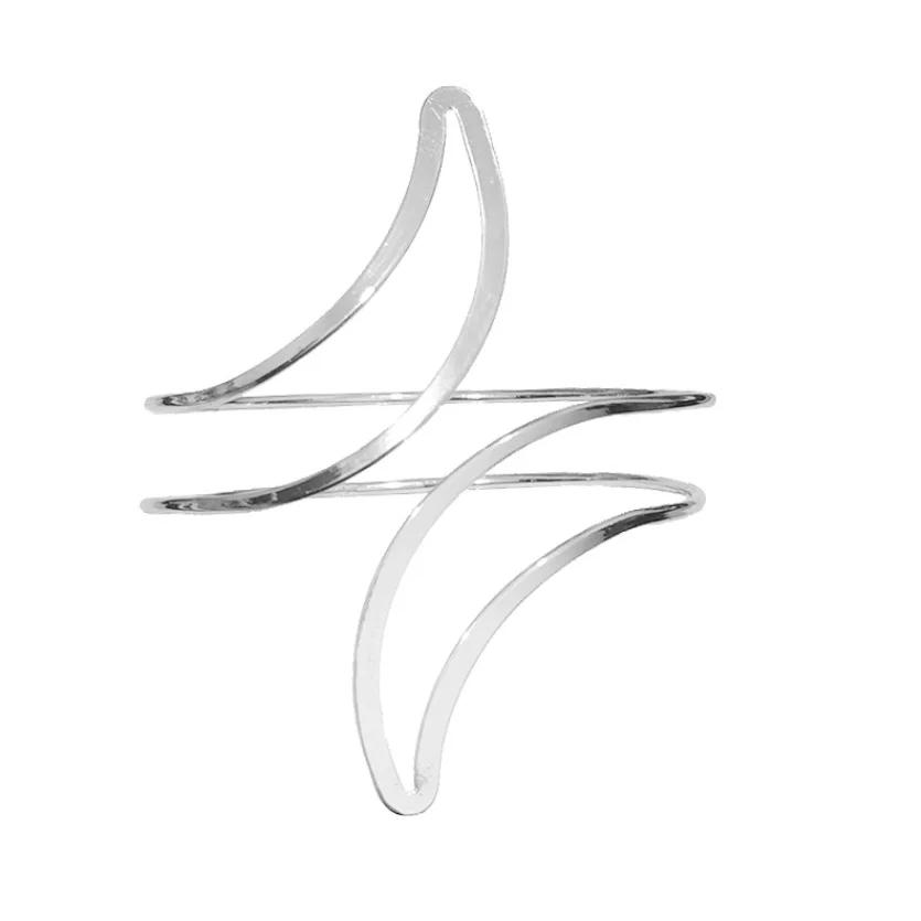 Манжета на руку в стиле панк для женщин и девушек металлический ажурный браслет с