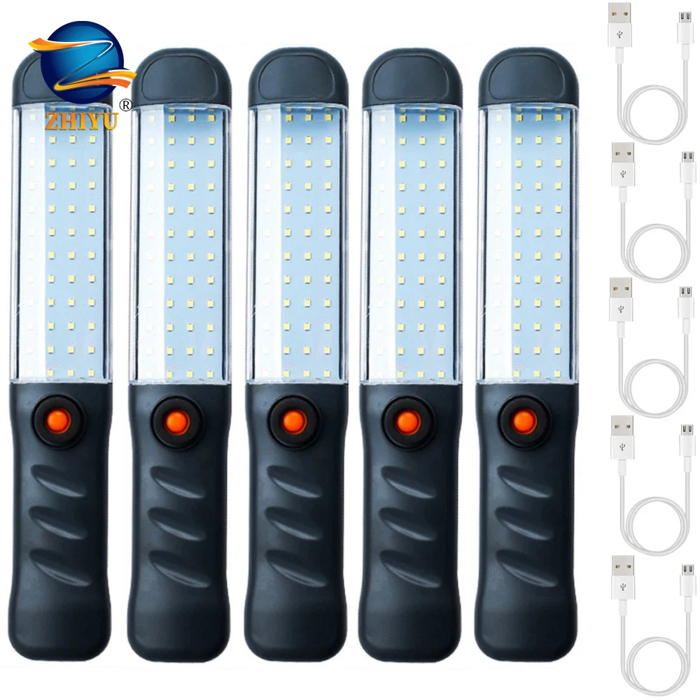 

COB LED Flashlight USB Rechargeable Work Lights with Magnetic Portable Spotlight Camping Lantern 3 Modes Floodlight Repair Torch