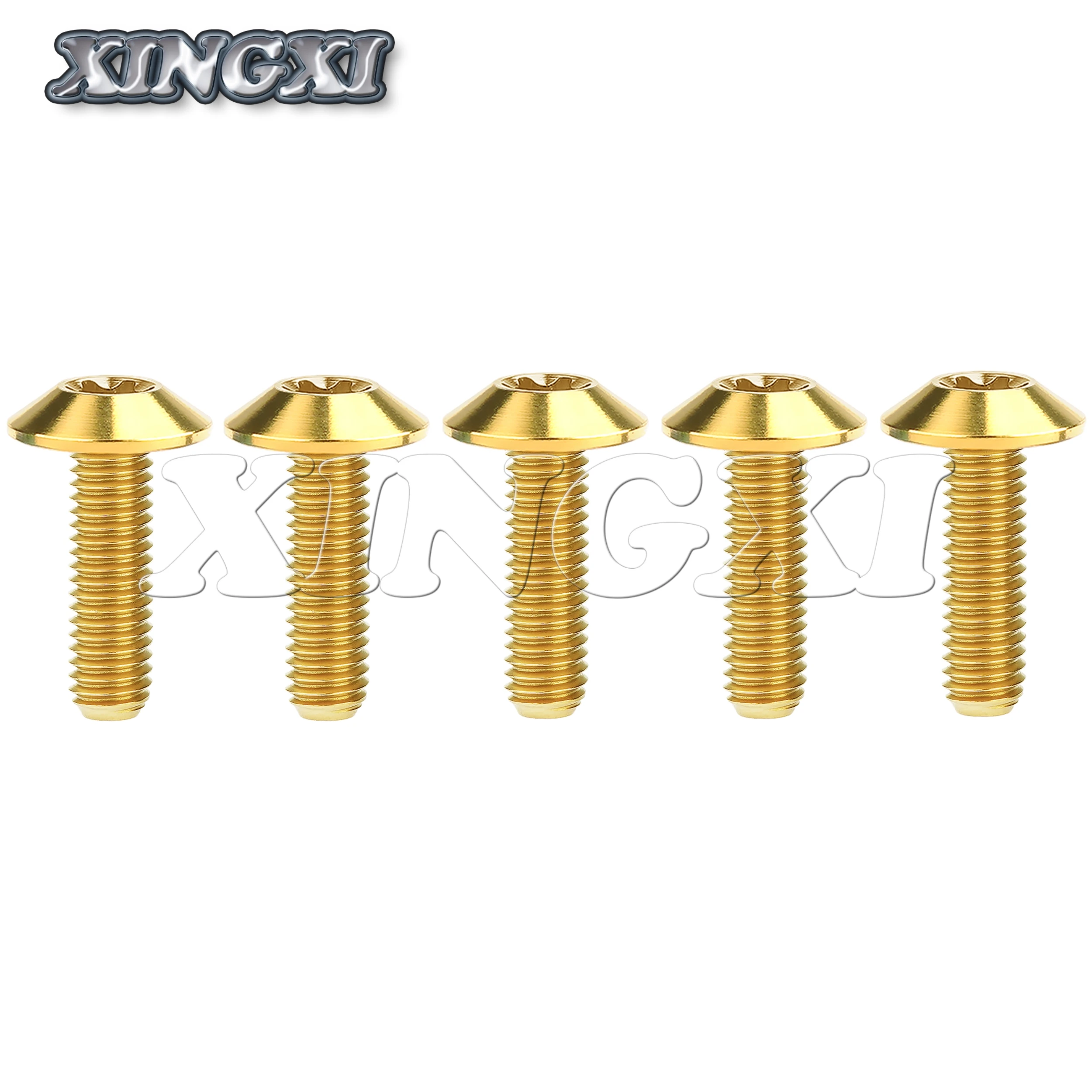 Xingxi 5 шт. титановые болты M5X12 15 мм винты с звездообразной головкой, звездообразная головка для мотоциклетных запчастей
