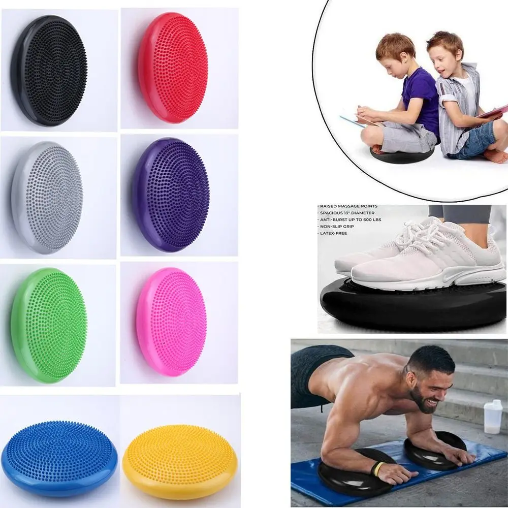 

Round Inflatable Stability Cushion PVC Thickened Yoga Balance Pad High-quality Core Strength Yoga Air Cushion Women Men
