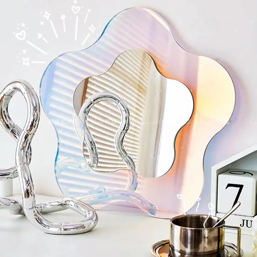 

Acrylic Colorful Mirror Living Room Home Decor Acrylic Mirror Bedroom Table Standing Makeup Mirror