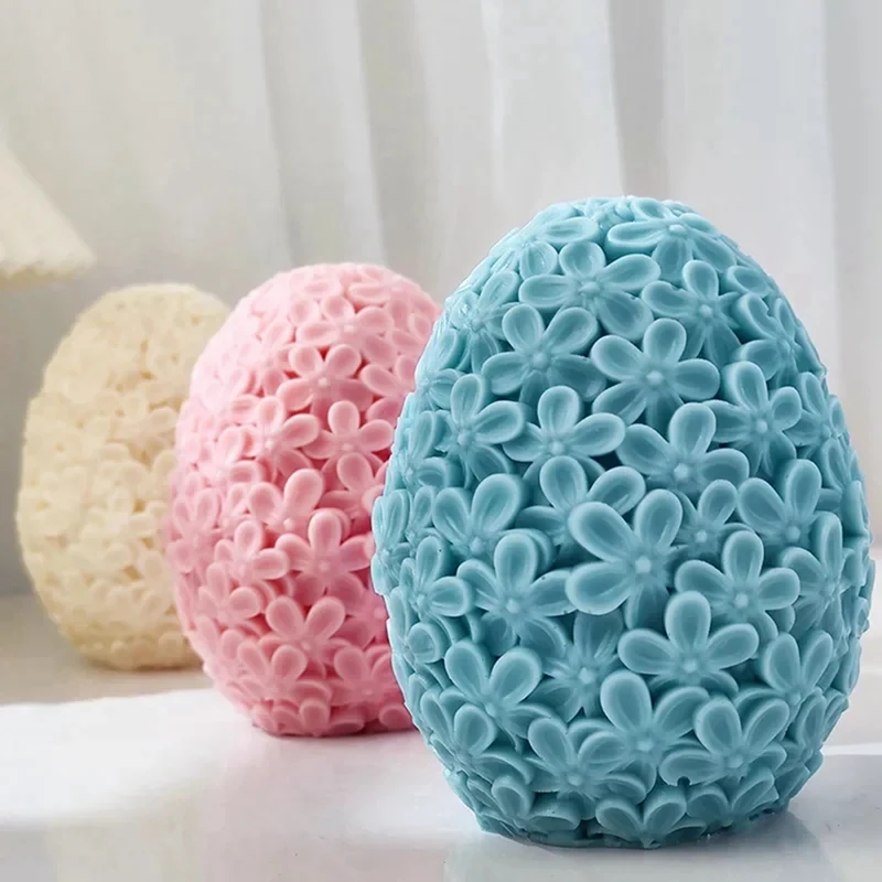 Резьба цветок яйцо силиконовая форма для свечи мыло искусственная смола