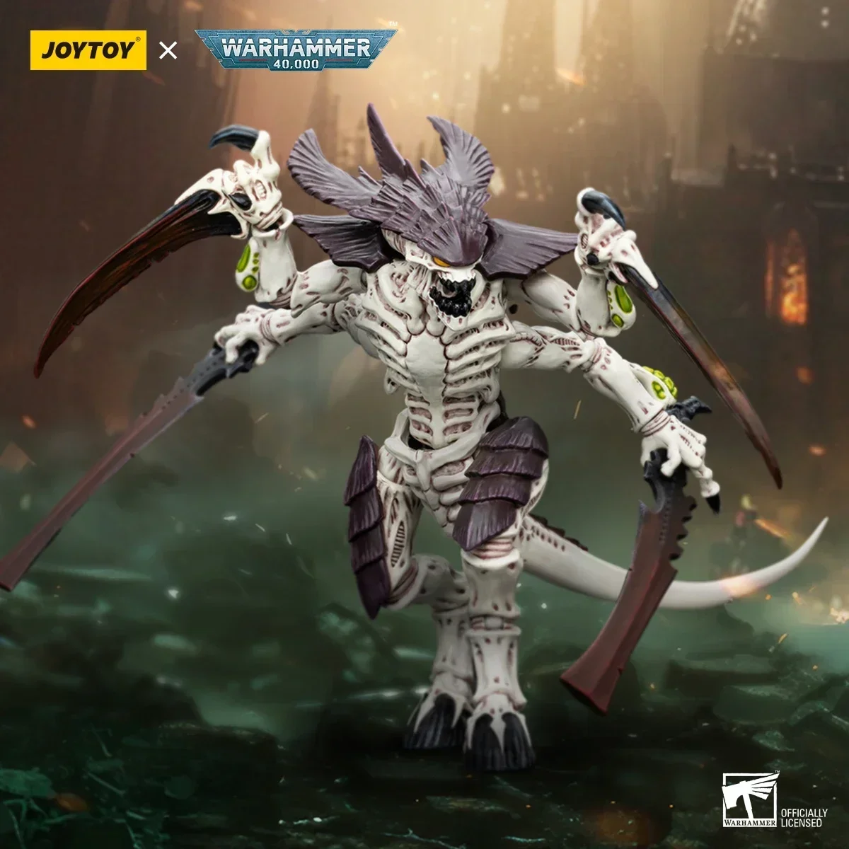 JOYTOY Warhammer 40k 1/18 аниме 14 5 см Tyranids Улей Флот Левиафан Tyranid Warrior с костяными словами 2