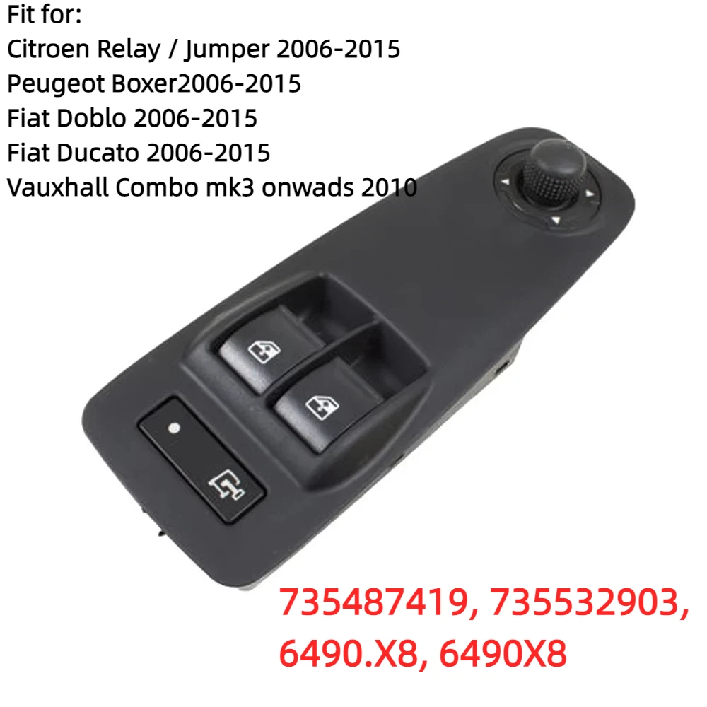 

Новый электрический переключатель стеклоподъемника для PEUGEOT/CITROEN/ BOXER/ DUCATO 735487419 6490X8