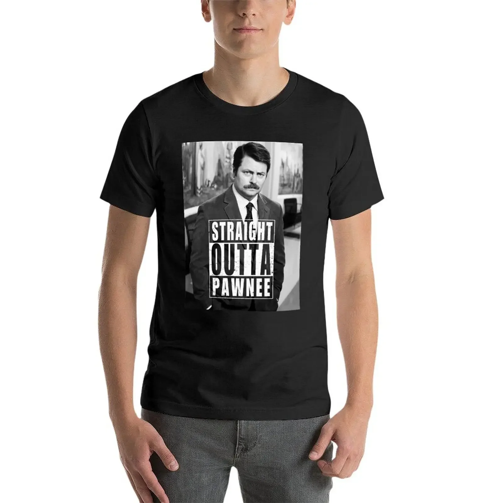 Футболка Striaght Outta Pawnee футболка с рисунком винтажная мужская