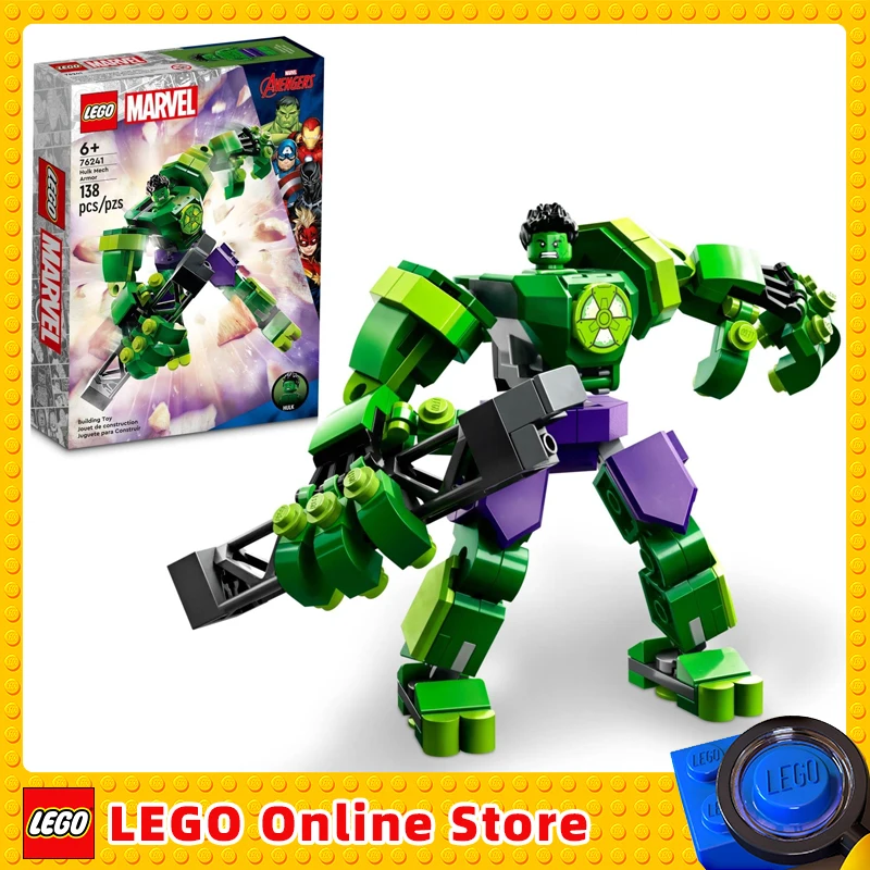 

LEGO Marvel Hulk Mech Armor 76241 Avengers Action Figure Set Super Hero Buildable Toys for Boys and Girls Ages 6 Plus Gift Idea