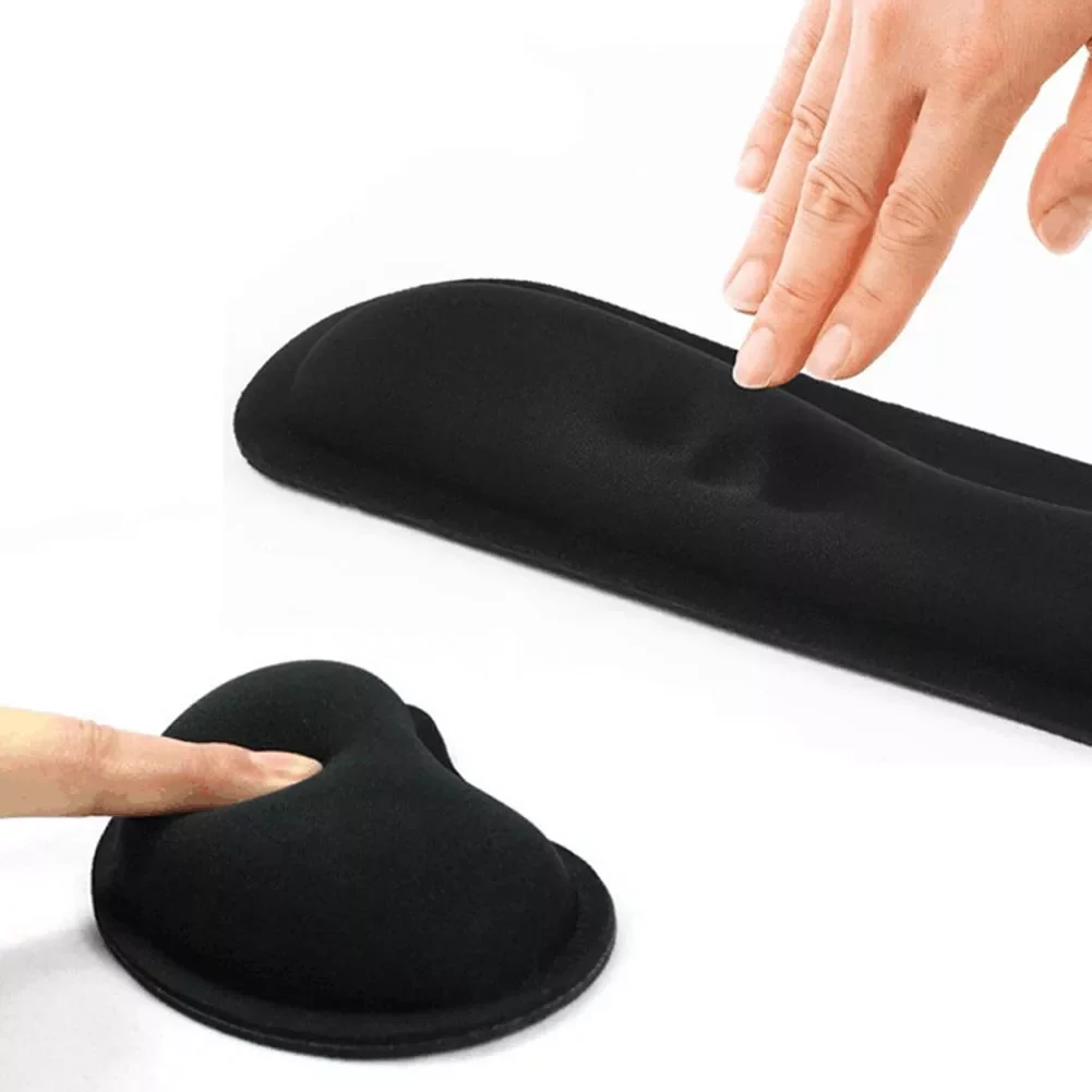 

Foam Mechanical Soft Keyboard Mouse Pad Set Ergonomic Wrist Rest Hand Support Cushion for Office Computer Laptop