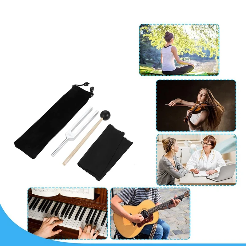 Вилка для настройки 528 Гц Серебряная вилка Solfeggio лечения музыкального