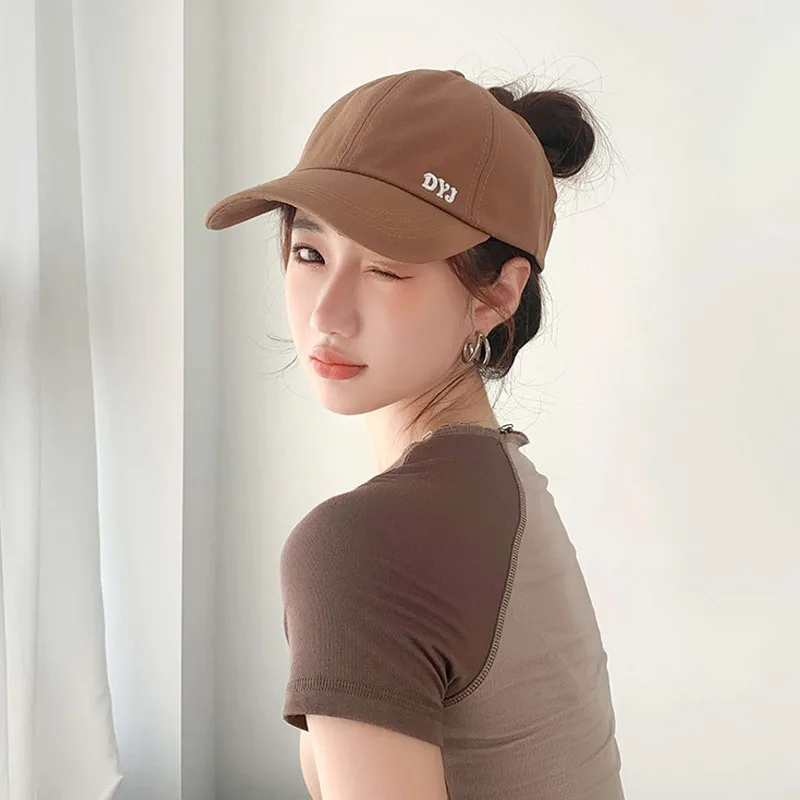 

Suitable for Wearing High Ponytail Baseball Cap Female Summer Sun Protection Empty Cap Duck Cap Sun Hat Sunscreen Hats for Women