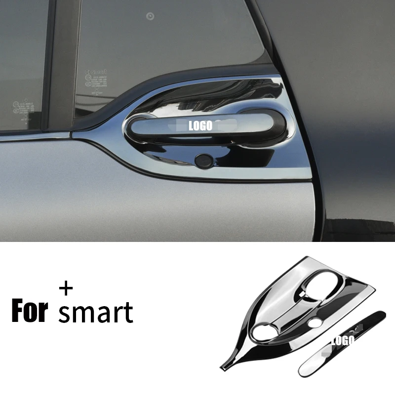 

A Set Car Door Handle Scratch Sticker Door Handle Cover Trim For Smart 453 Old 2015 - 2018 Exterior Styling Accessories
