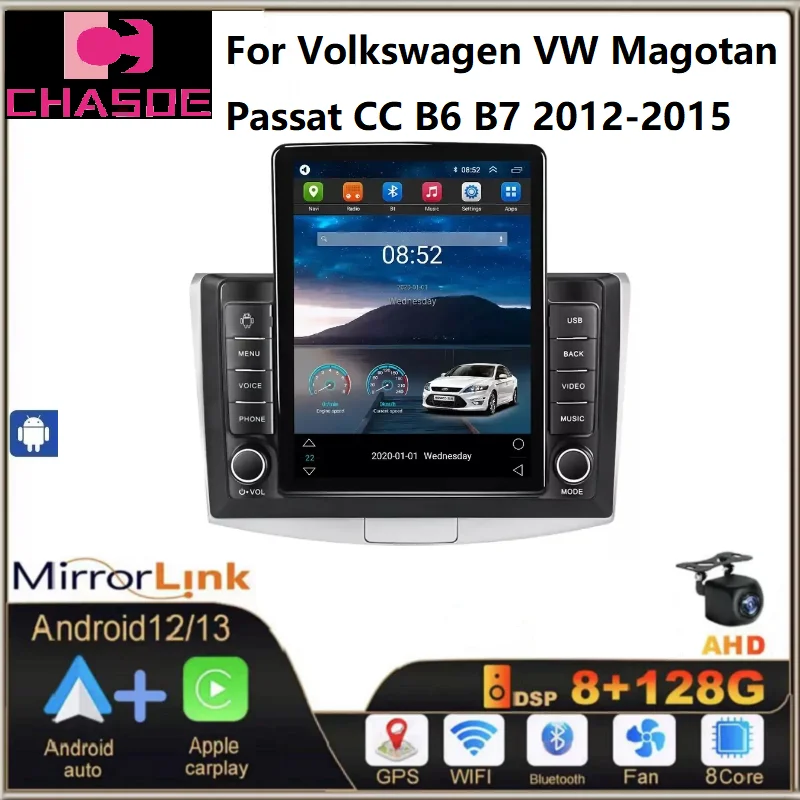 Android 13 8 + 128G стерео android для Volkswagen VW Magotan Passat CC B6 B7 2012-2015 автомобильное видео 4G BT