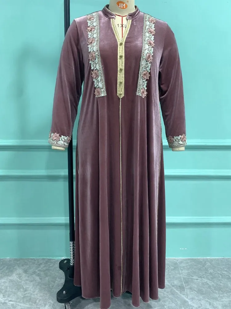 Muslim Fashion Hijab Dubai Abaya Long Dresses Women With Sashes Islam Clothing Abaya African Dresses For Women Musulman Djellaba
