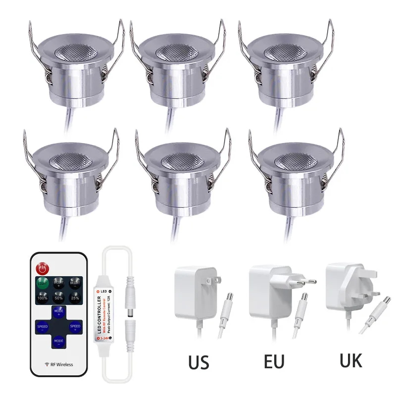 Светодиодный мини-светильник с регулируемой яркостью 1 Вт 12 В переменного тока 220