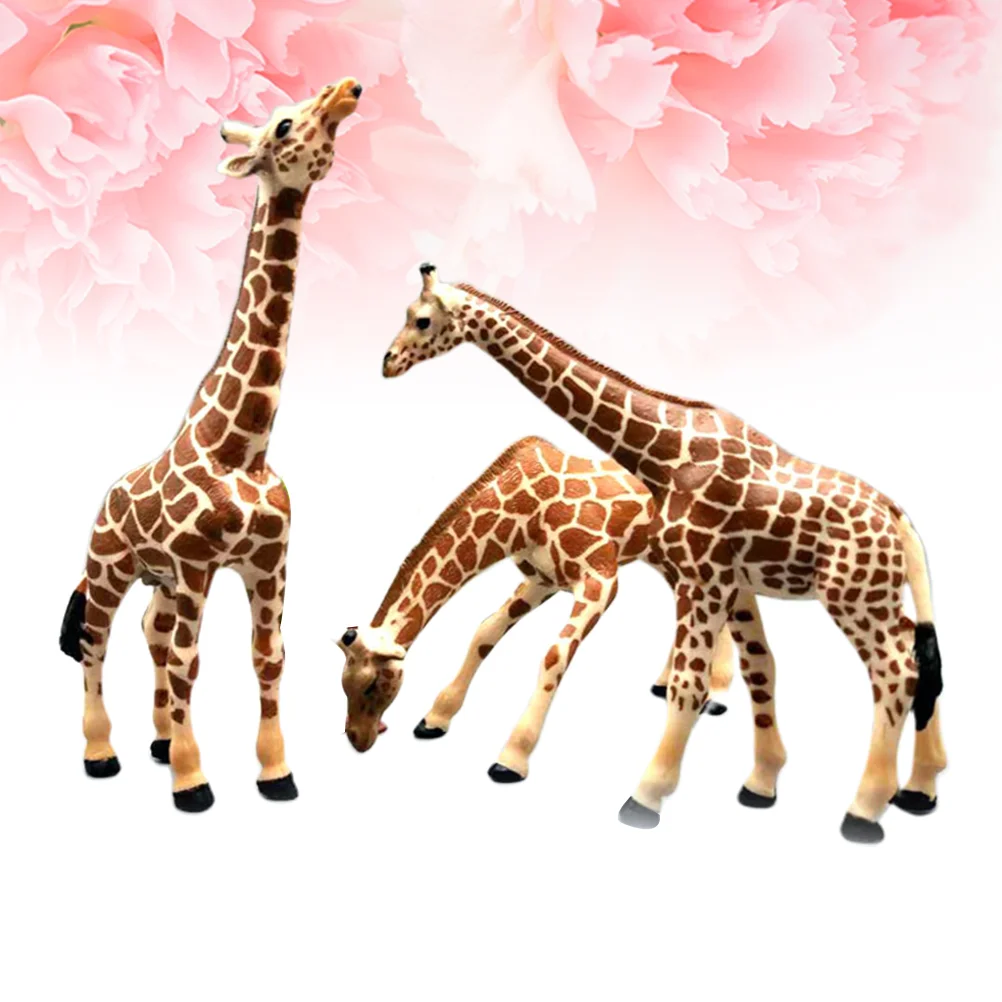 

Фигурки жирафов, 1 комплект, фигурки жирафов, семейный Игровой набор для дикой природы, обучающий подарок на день рождения, школьный проект