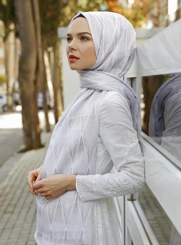 

WOMEN HIJAB SHAWL ACCESSORY SCARF COTTON MEVSİMLİK GIFT VİZON LEAF