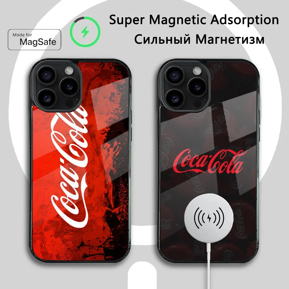 Чехол для телефона C Coca-S C- Cola-S iPhone 16 14 13 12 11 Plus Pro Max Mini Magsafe с магнитной беспроводной