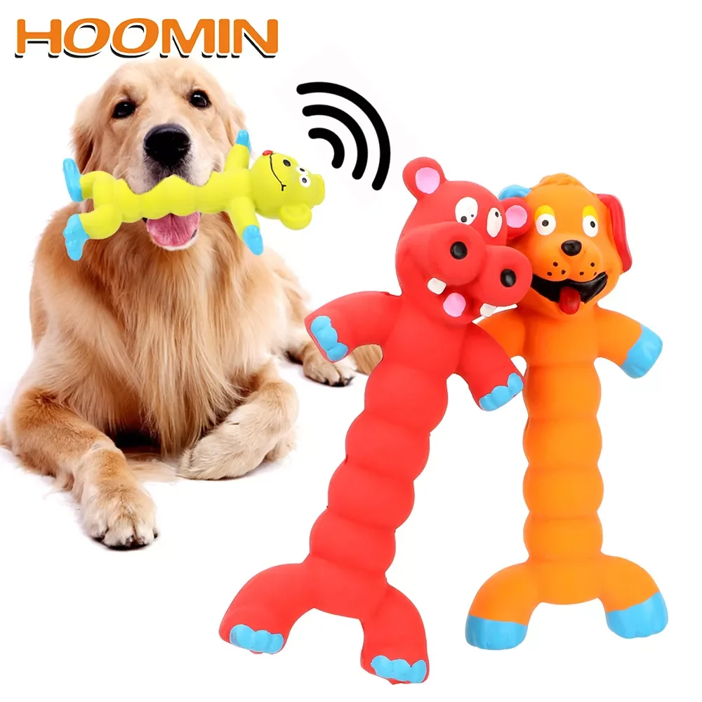 

NEW2023 HOOMIN Puppy Pet Play Chew Toys Dogs Cats Cleaning Teeth Animal Shape Rubber Squeaky Sound Dog Toys Pets Supplies