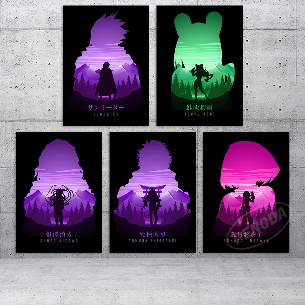 

Home Decor My Hero Academia Poster Kirishima Eijiro Wall Artwork Canvas Asui Tsuyu Prints Dabi Painting Pictures For Living Room