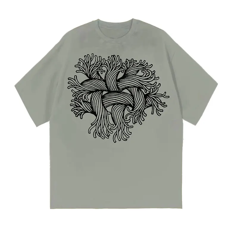 22Ss Высококачественная хлопковая классическая футболка в придворном стиле с