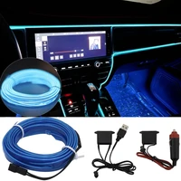 for car interior lights el wire led usb flexible neon assembly rgb environment light automotive decoration lighting accessories