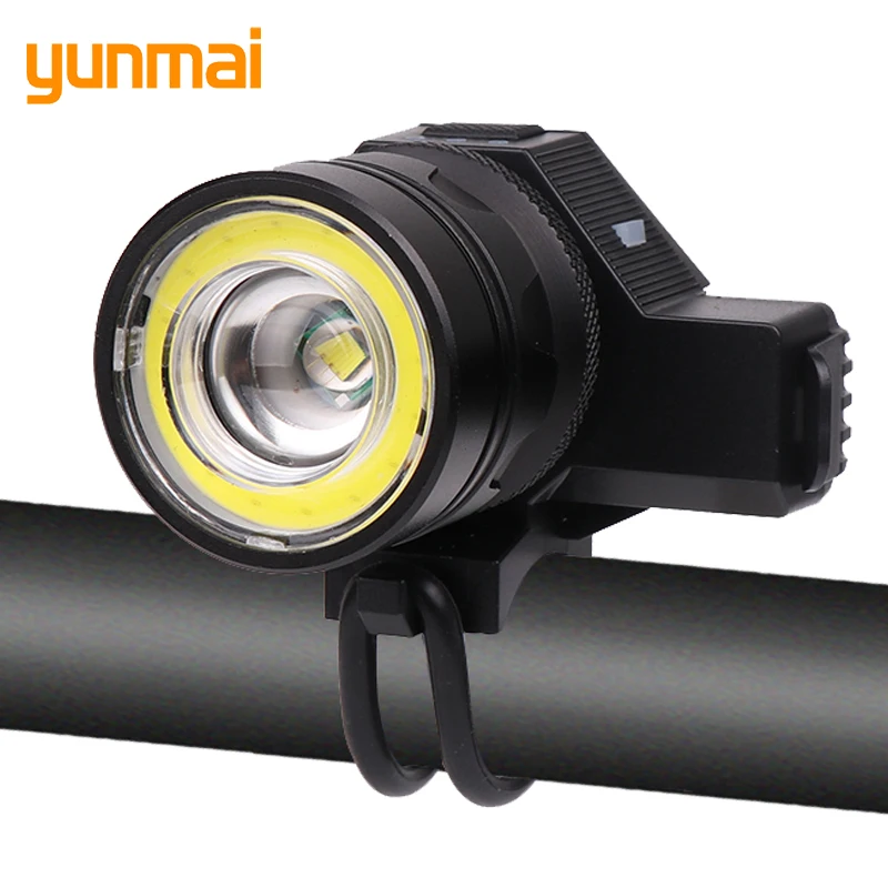 

Led Headlamp Bike Light XM-L T6 & COB USB Rechargeable Headlight Head Flashlight Torch Lamp 18650 Battery for Cycling Waterproof
