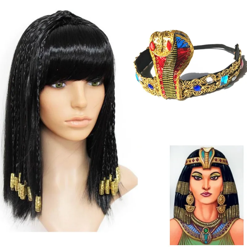 

COSPLAY Halloween Golden Cleopatra Snake Headdress Queen Jewel Headdress Prom Dressing Props