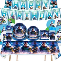 buzz lightyear movie party supplies baby shower plate cup straw napkins balloon decoration banner kids adult favor