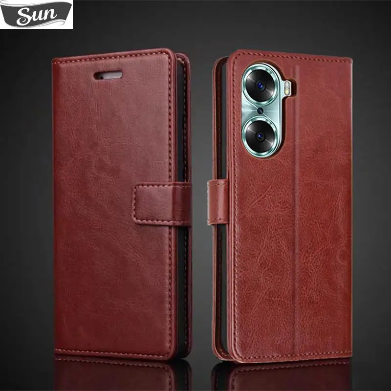 

Card Holder Cover Case for Huawei Honor 60 Pro Pu Leather Flip Cover Honor 60 Retro Wallet Fitted Case Business Fundas Coque