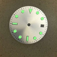 sun pattern dial round nail modified dial 28 5mm green luminous watch faces for 8215 2813 8200 8205 movement