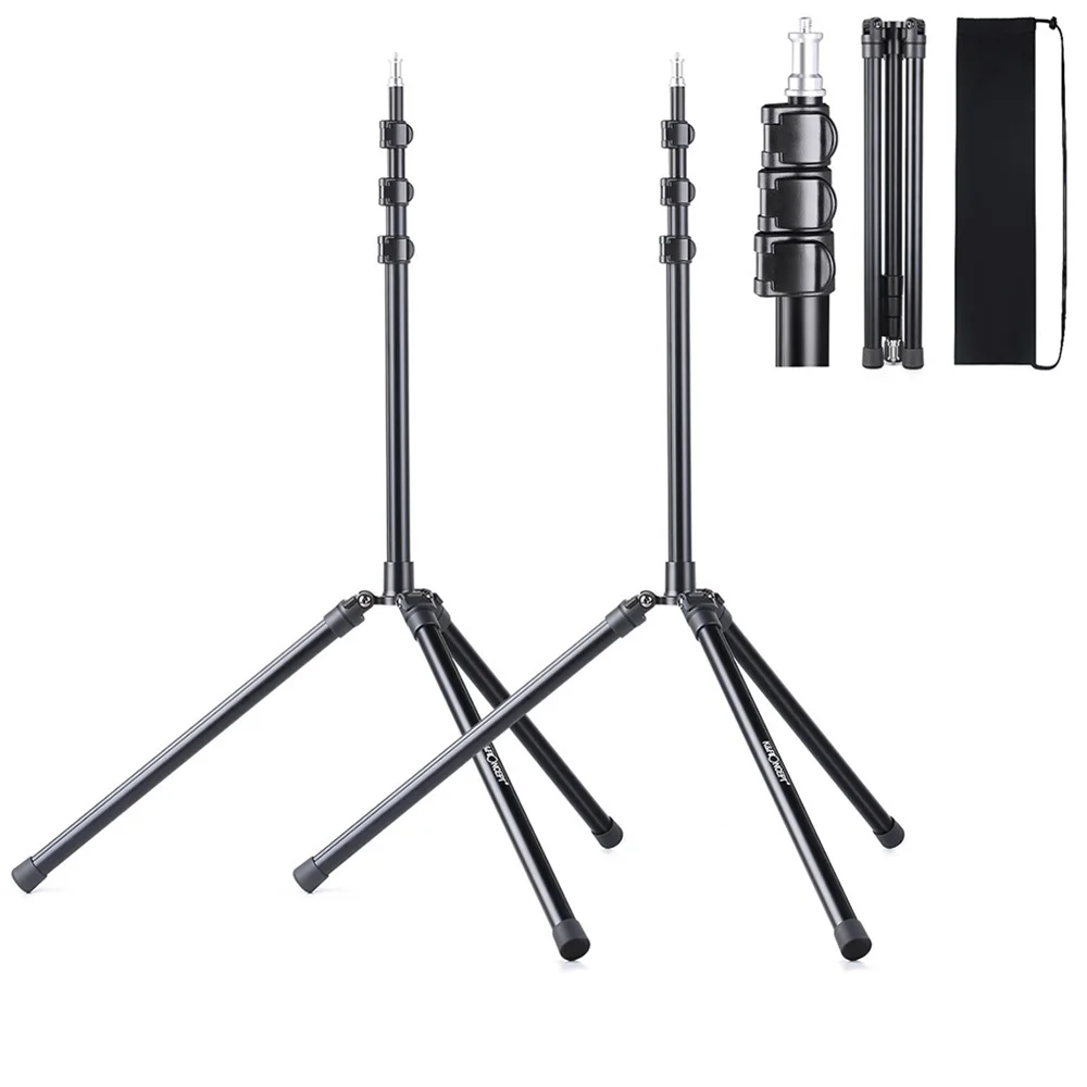 

2022. Concept 2Packs 79 inch Aluminium Reversible folding Tripod Light Stands for Portrait Product Photography Softboxes