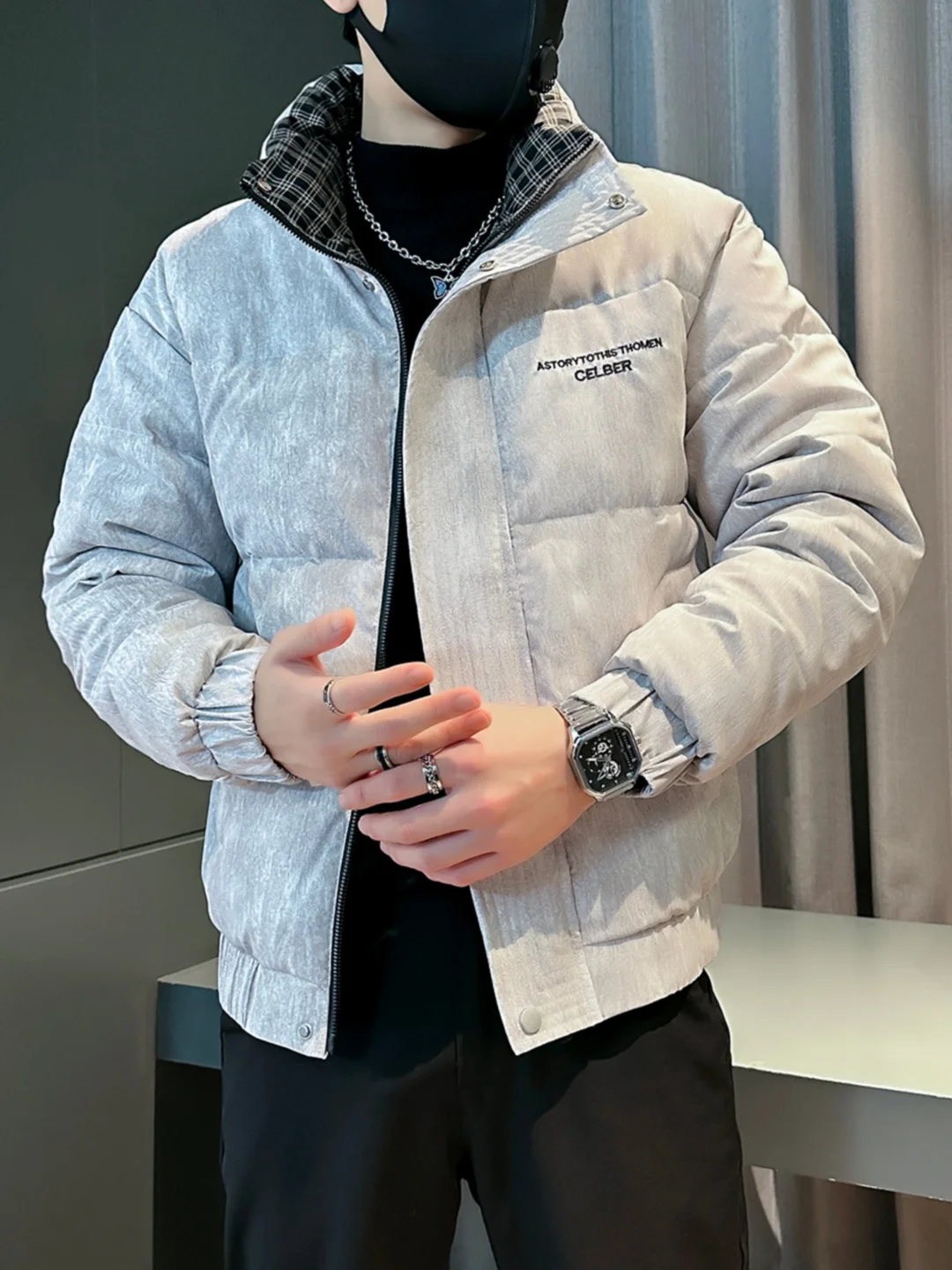 Мужское пальто с хлопковой подкладкой Dir верхняя одежда зимняя модная